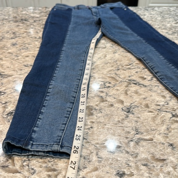 Guess | Vintage Two-Tone Colorblock High Waist Skinny Jeans Size 29 EUC 27 Long - Picture 7 of 14